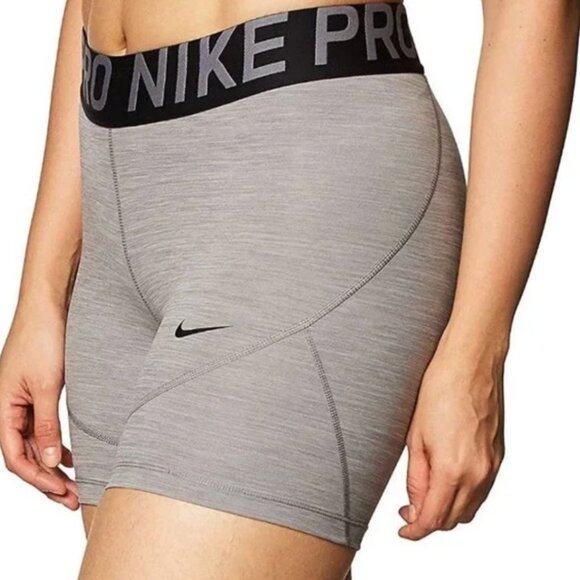 Nike Pro 5" Shorts: Gray Medium - Picture 2 of 6